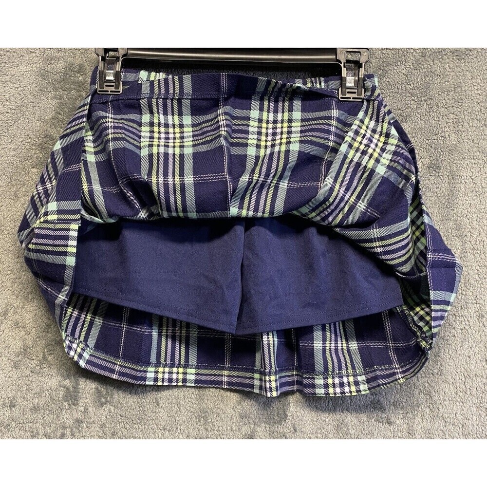 Justice Girls Faux Wrap Plaid Skirt Size L 12/14 - Picture 9 of 12